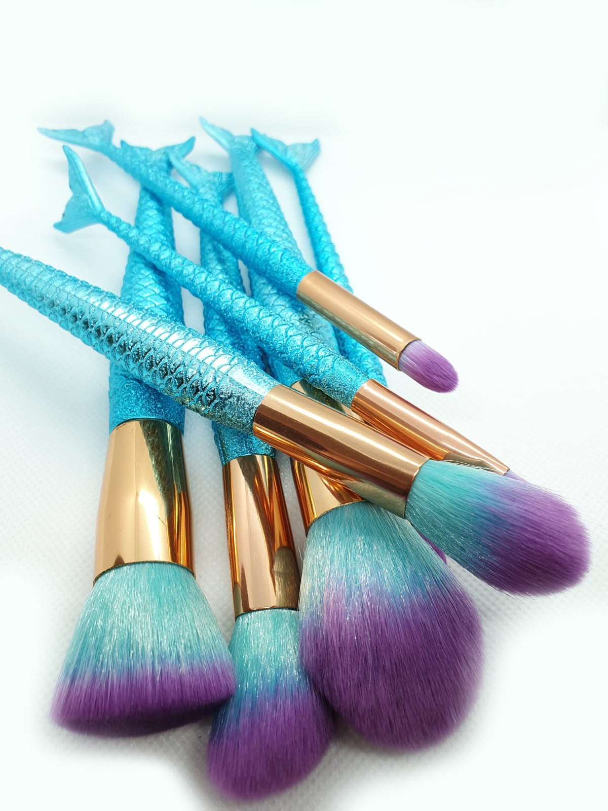 Aqua Mermaid - 7 Piece Makeup Brush Set