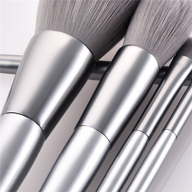 Russian Blue - 10 Piece Makeup Brush Set