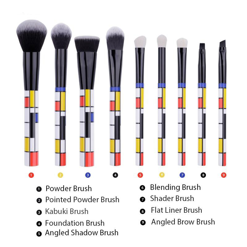 Cilla - 9 Piece Makeup Brush Set