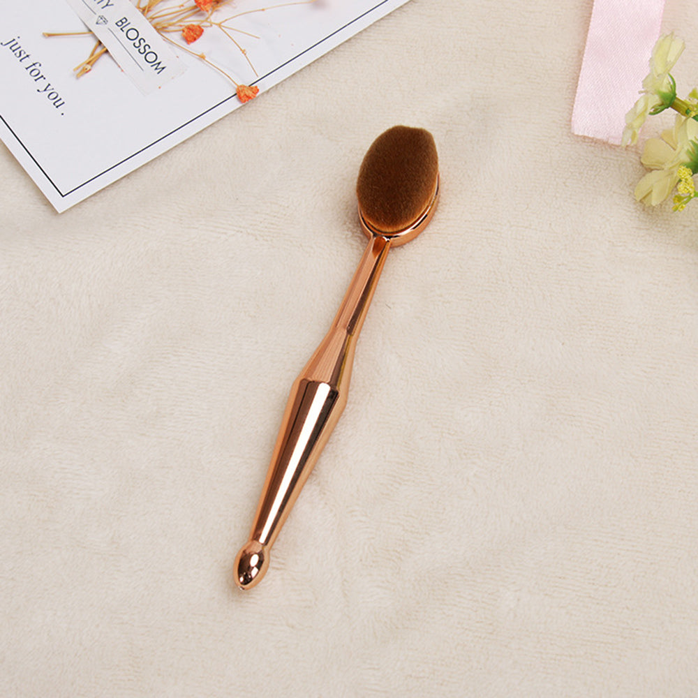 Multi-functional Powder/Foundation Oval Makeup Brush - Rose Gold