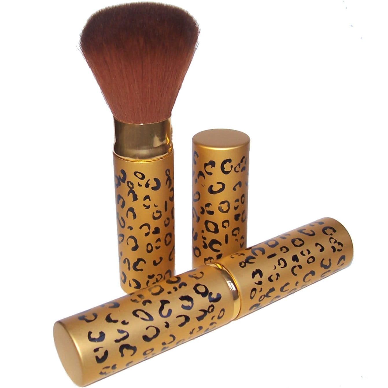 Portable (retractable) Powder Brush - Leopard Print